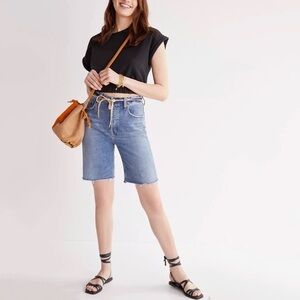 Agolde ‘90s Pinch-Waist Ultra High-Rise Bermudas